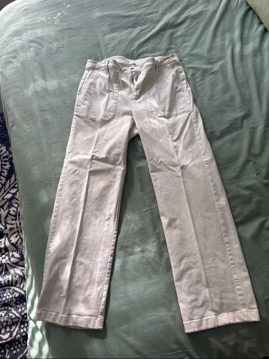 J. Jill Women's White Straight-Leg Chinos - Picture 1 of 2